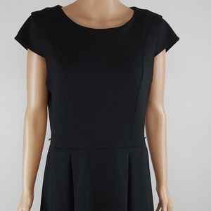 Calvin Klein color block black dress .